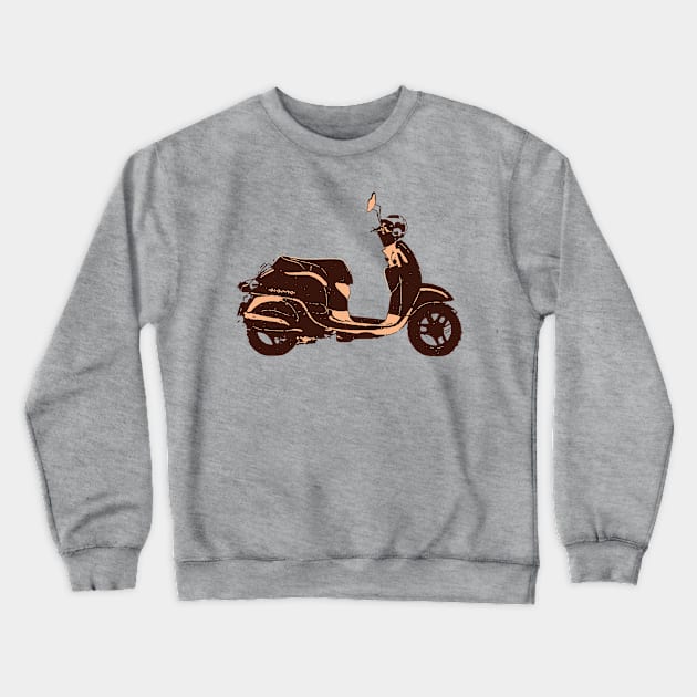 Retro Vintage Scooter Crewneck Sweatshirt by YTdesign